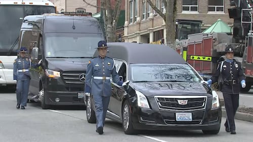 Procession, memorial for fallen Trooper Christopher Gadd