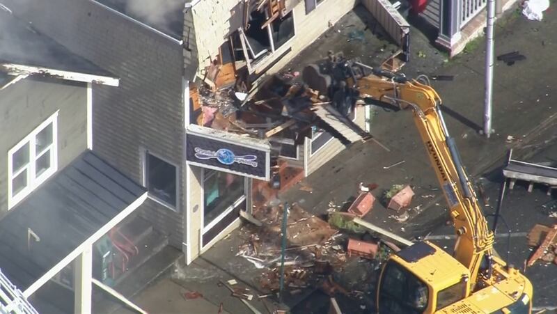 Several buildings burned in a massive early-morning fire in downtown Friday Harbor on San Juan Island Thursday morning.