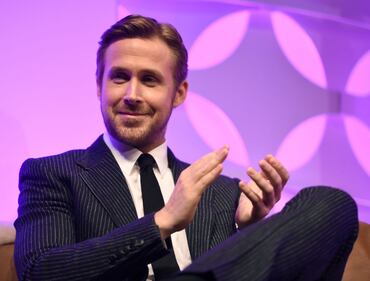 SANTA BARBARA, CA - FEBRUARY 03: Actor Ryan Gosling speaks onstage during the Outstanding Performers Tribute honoring Ryan Gosling and Emma Stone during the 32nd Santa Barbara International Film Festival at the Arlington Theater on February 3, 2017 in Santa Barbara, California. (Photo by Matt Winkelmeyer/Getty Images for SBIFF)