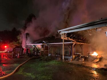 No one was hurt and the fire was contained to the garage where it started.