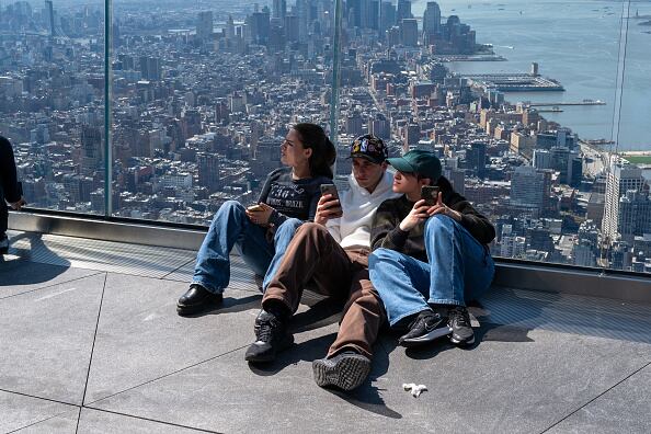 People awaiting the 2024 solar eclipse.