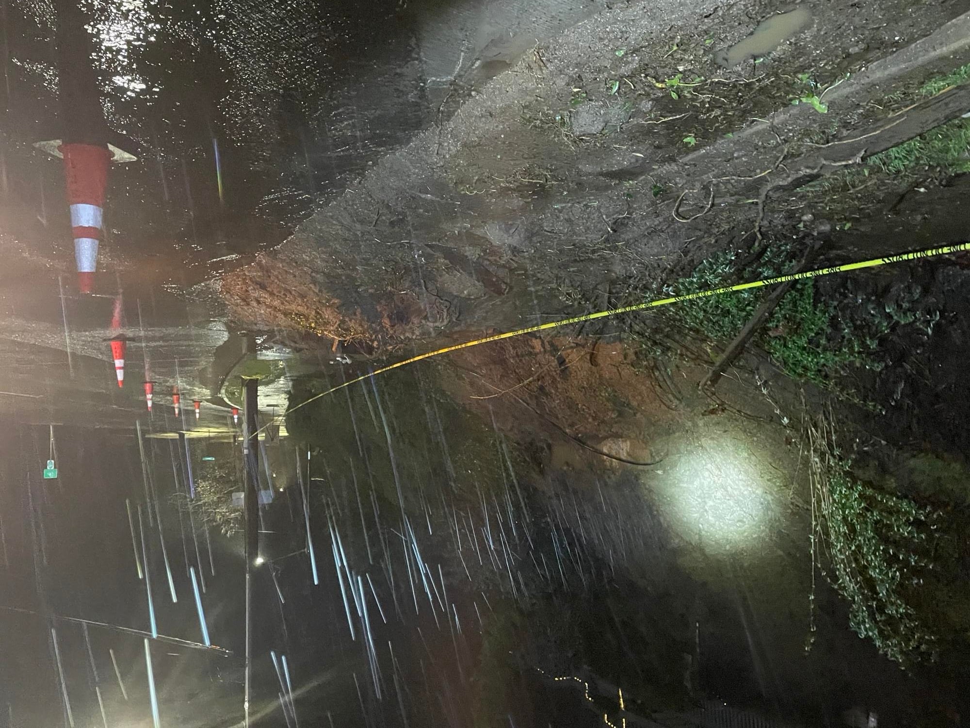 A landslide in Seattle's Leschi neighborhood came down on Lakeside Avenue near East Alder Street.