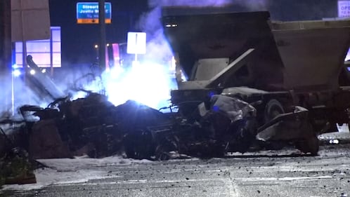 Washington State Patrol says a wrong-way driver caused a fiery crash that killed two people on northbound SR 167 in Pacific on Dec. 2, 2020.