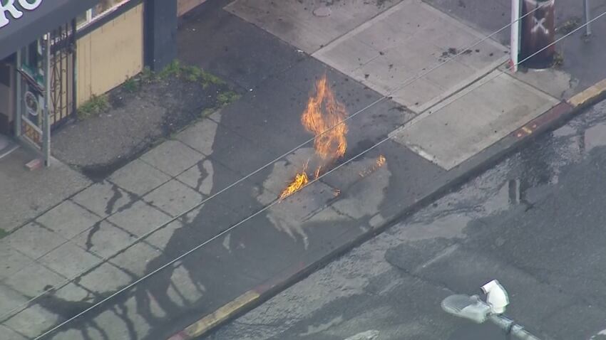 Natural gas fire in Central District