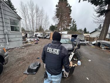Months of investigating and surveillance led to the recovery of 14 stolen vehicles, several trailers, ATVs, stolen engines, and car parts, according to Kent Police.