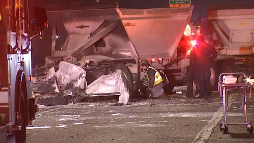 Washington State Patrol says a wrong-way driver caused a fiery crash that killed two people on northbound SR 167 in Pacific on Dec. 2, 2020.