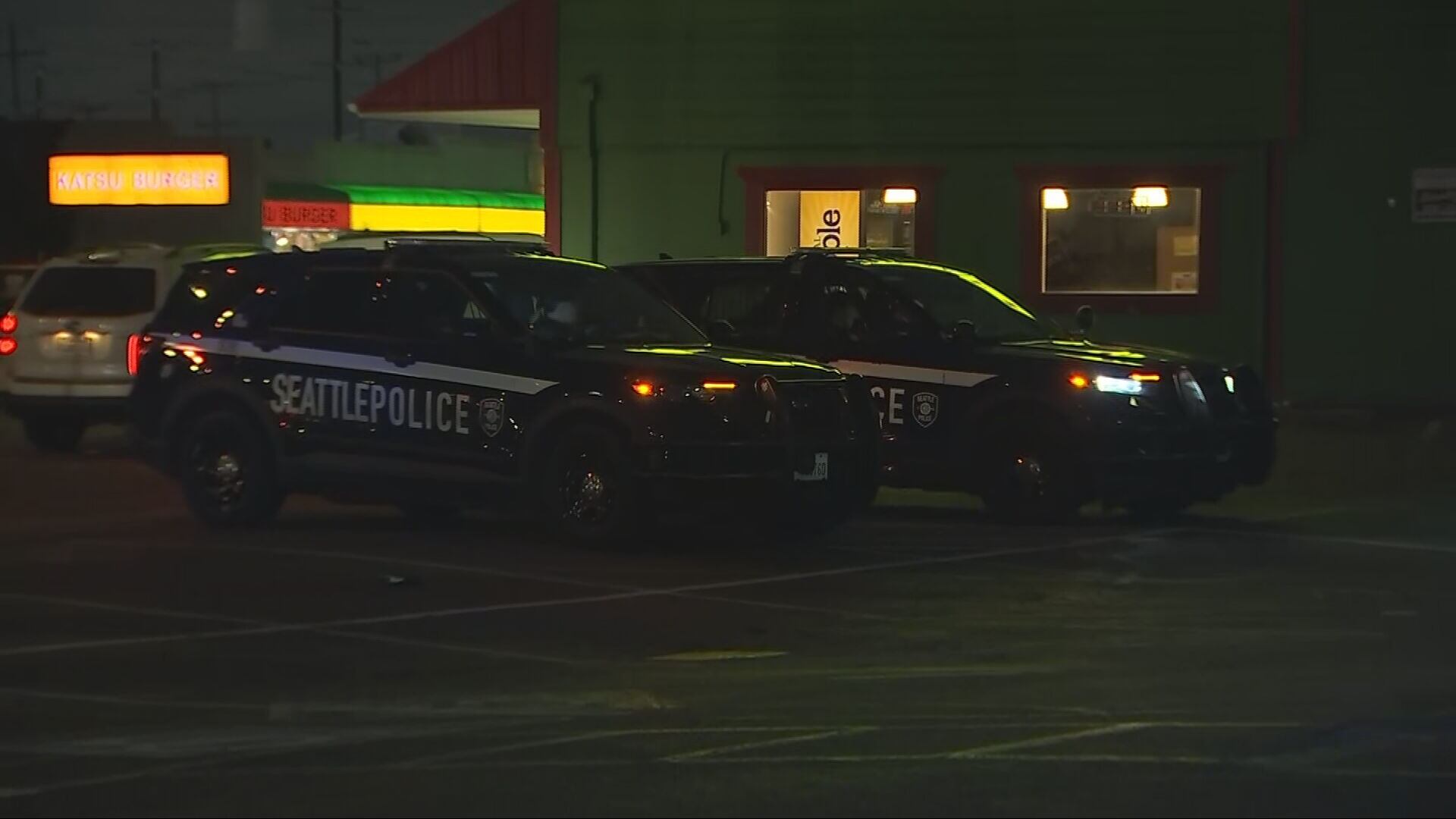 A Dodge pickup rammed a pot shop at East Marginal Way and South Michigan Street early Wednesday.