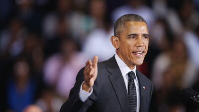 <p><span style="font-family: Georgia, "Times New Roman", "Bitstream Charter", Times, serif; font-size: 13px; line-height: 19px;">President Barack Obama speaks to guests at the Gwendolyn Brooks College Preparatory Academy on February 19, 2015 in Chicago, Illinois.</span></p>