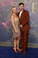 Shona Guerin and Barry Keoghan attend the "Eternals" UK Premiere at the BFI IMAX Waterloo on October 27, 2021, in London.
