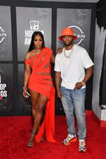 Remy Ma and Papoose attend the 2021 BET Hip Hop Awards at Cobb Energy Performing Arts Centre on October 1, 2021, in Atlanta.