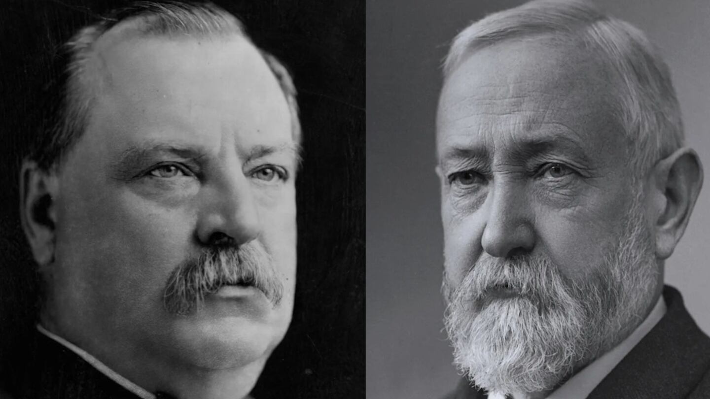 Grover Cleveland and Benjamin Harrison.