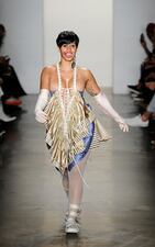 2015: Cardi B walks the runway for Gypsy Sport at Milk Studios on September 15, 2015, in New York City.