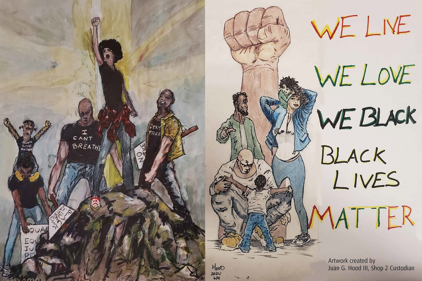 Black Lives Matter worksite art for Metro Transit