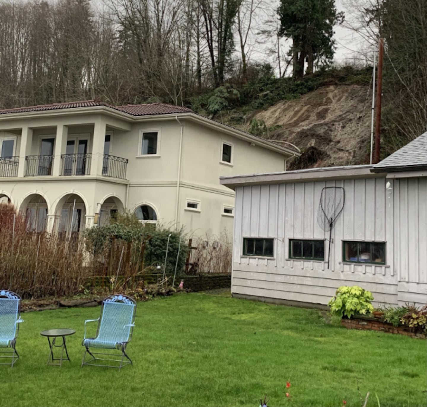 Mudslide along Hood Canal near Lofall