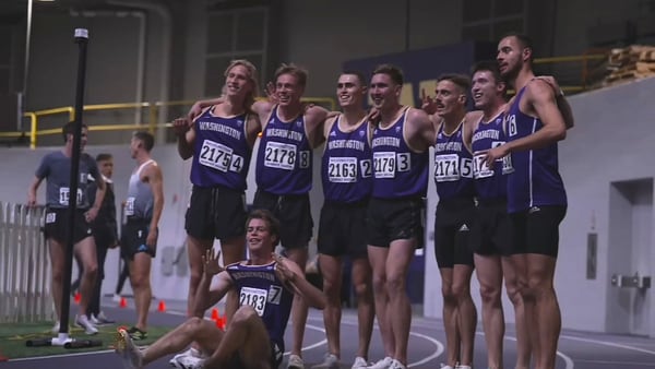 UW men’s track team caps off indoor season with historic fourth place win at NCAA championship