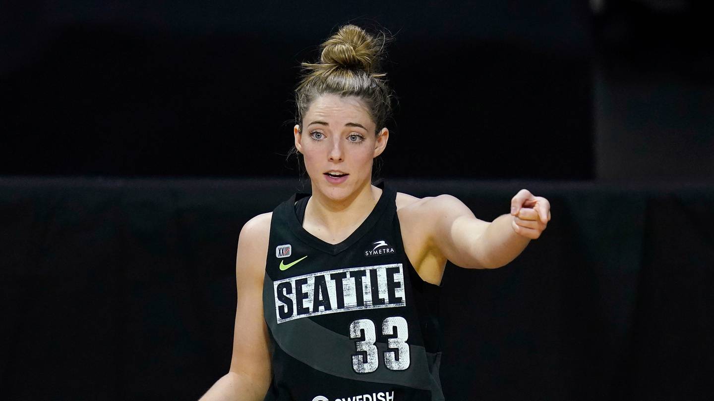 Katie Lou Samuelson, a guard on the Seattle Storm WNBA team and a previous ...