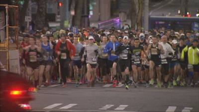 PHOTOS: Runners take off in Seattle Marathon
