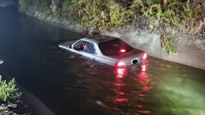 Man misses turn and accidentally drives into irrigation canal in Chelan County