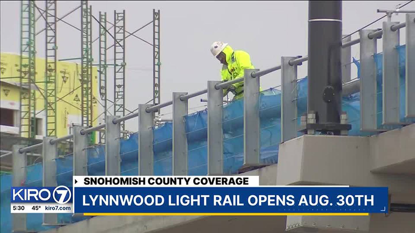 Lynnwood Light Rail Link Extension to open Aug. 30