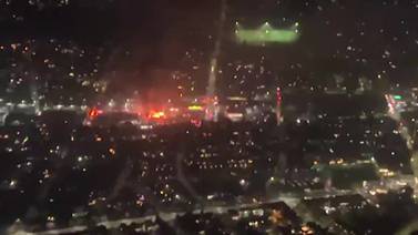RAW: South Seattle fire seen from flight