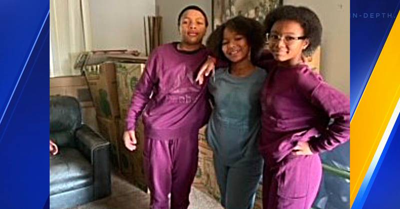 From left to right: Diamond “Blue” Piggee, age 12; Dutchess Piggee, age 11, and Destiny Piggee, age 13.