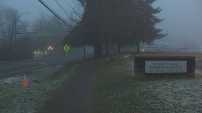 Slick roads from overnight snowfall in parts of Western Washington delay schools