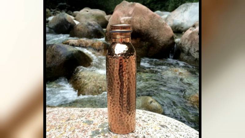 Copper H2O bottle