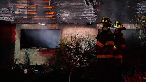 Crews battle fire that destroys Newcastle home