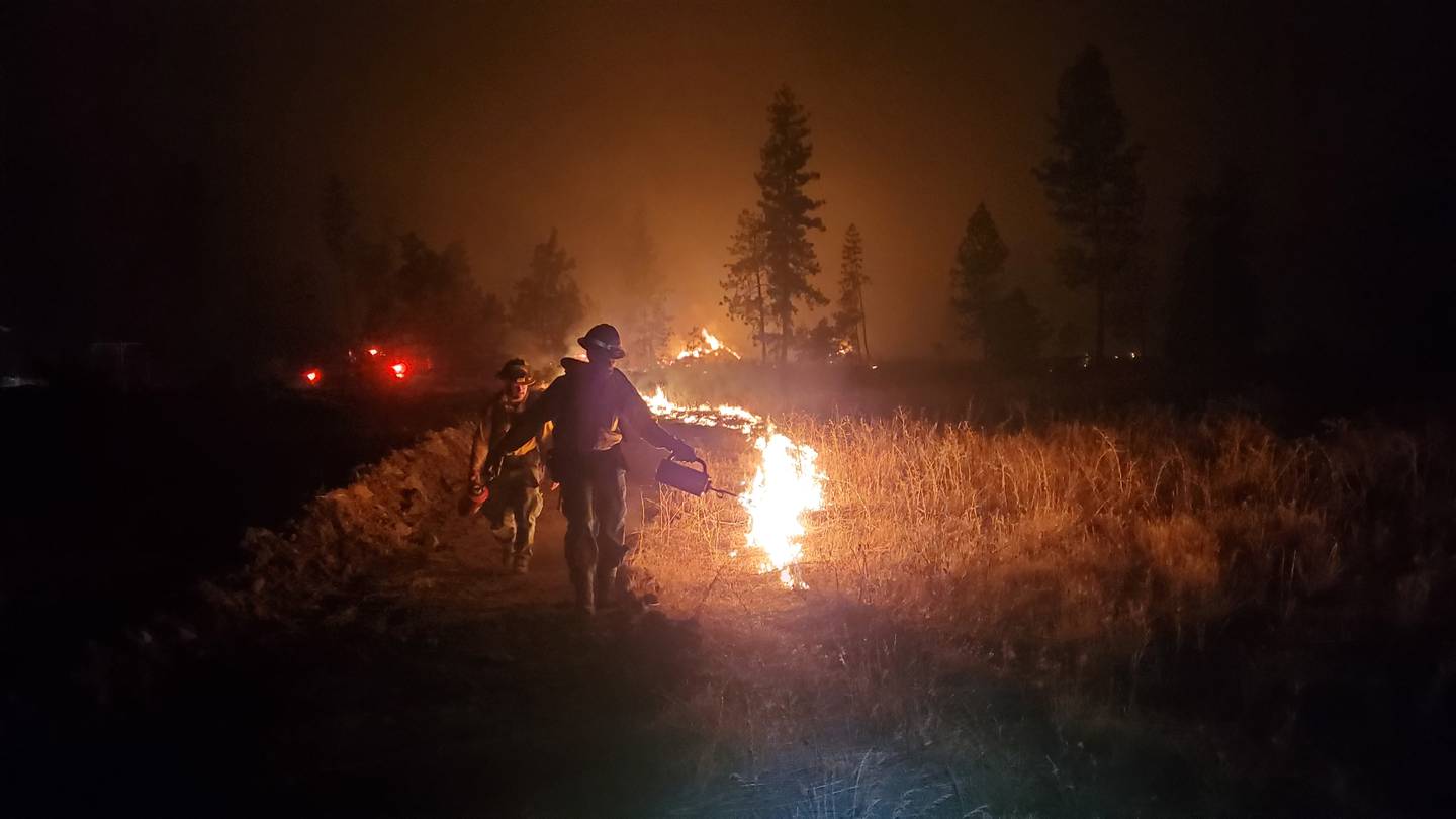 Oregon Road Fire In Spokane County currently contained at 88%