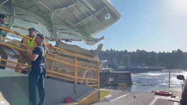 RAW: Fauntleroy ferry crashes into dock structure - Credit: Daniel Hoang