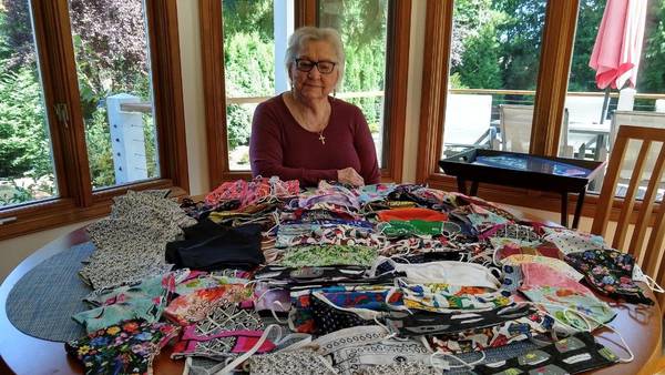 Tech-savvy grandma makes more than 500 masks